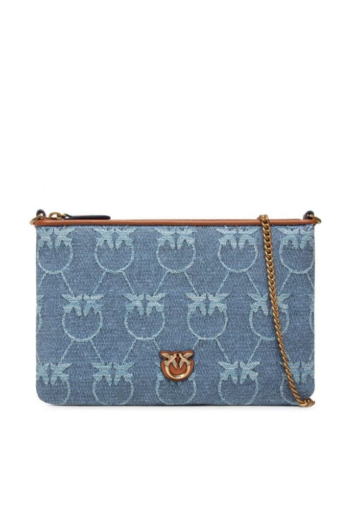 FLAT LOVE BAG DENIM LOGO – blue