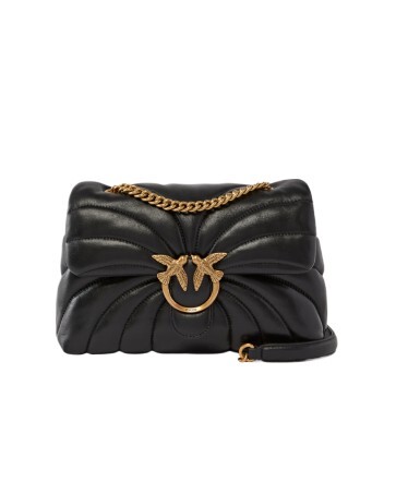 CLASSIC LOVE BAG PUFF LARGE BUTTERFLY QUILT - black