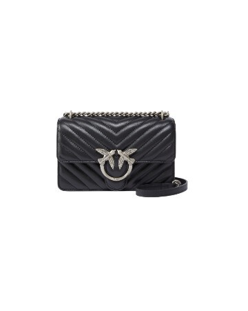 MINI LOVE BAG ONE CHEVRON - black/silver
