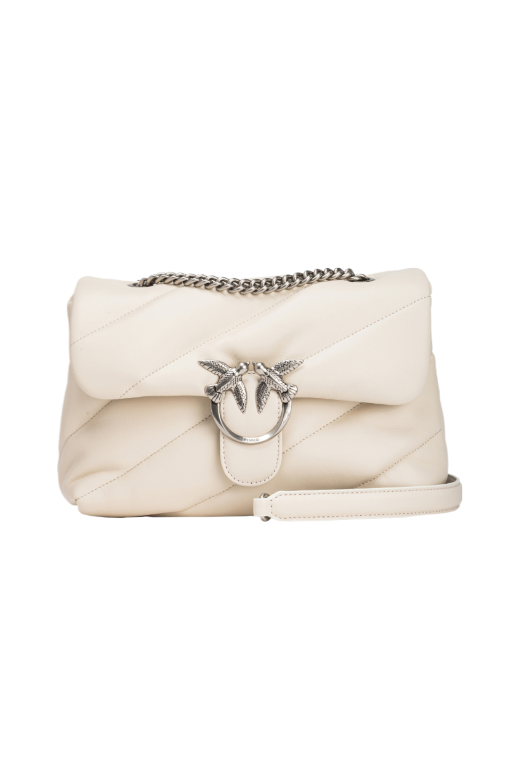 CLASSIC LOVE BAG PUFF MAXI QUILT – white/silver