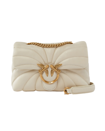 CLASSIC LOVE BAG PUFF LARGE BUTTERFLY QUILT - white