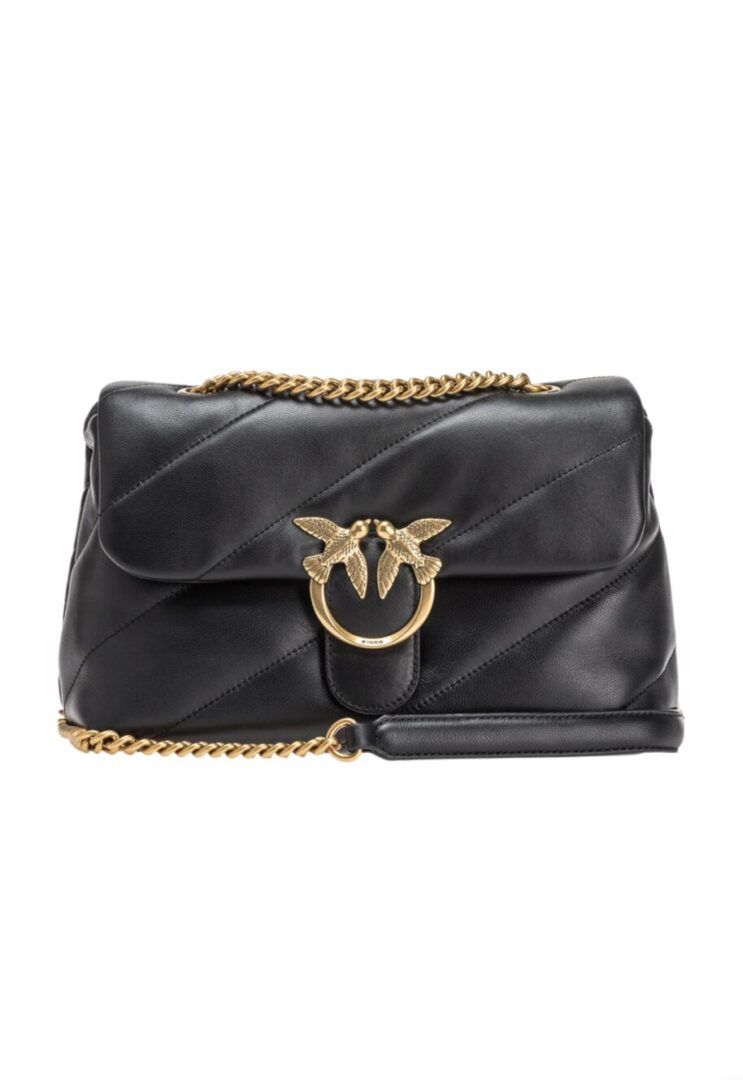 CLASSIC LOVE BAG PUFF QUILT - black/gold