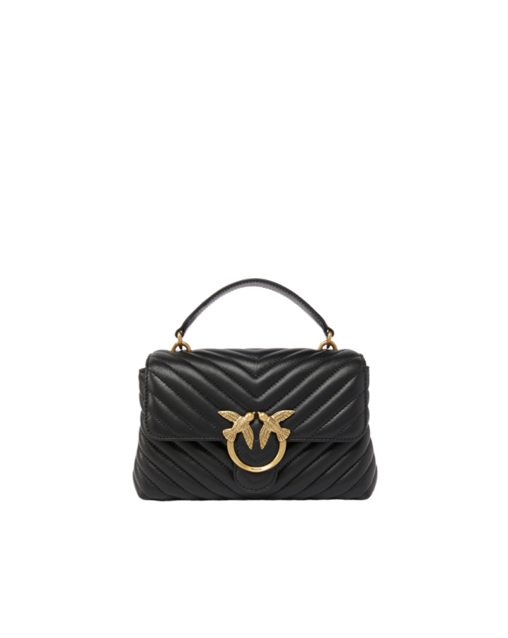 MINI LADY LOVE BAG PUFF CHEVRON - black/gold