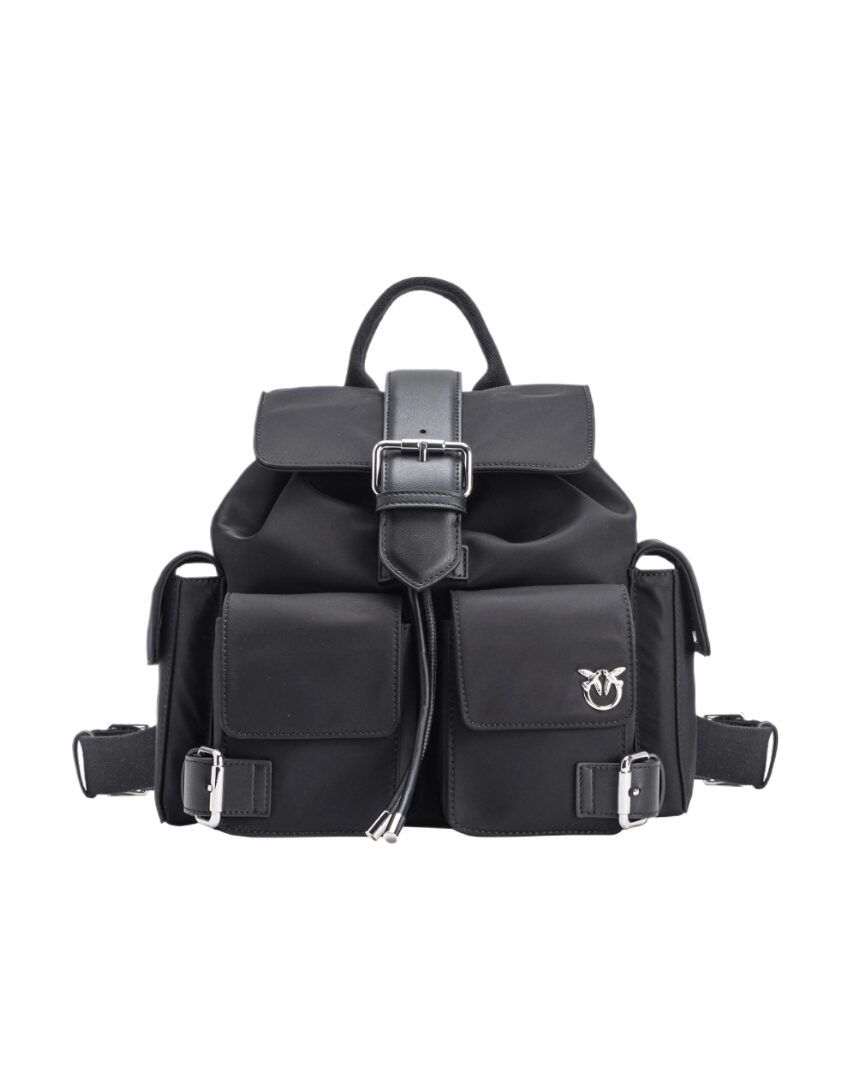 RECYCLED FABRIC BACKPACK - black