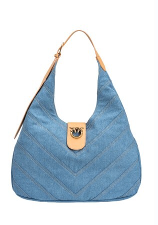 BIG HOBO BAG IN FADED DENIM