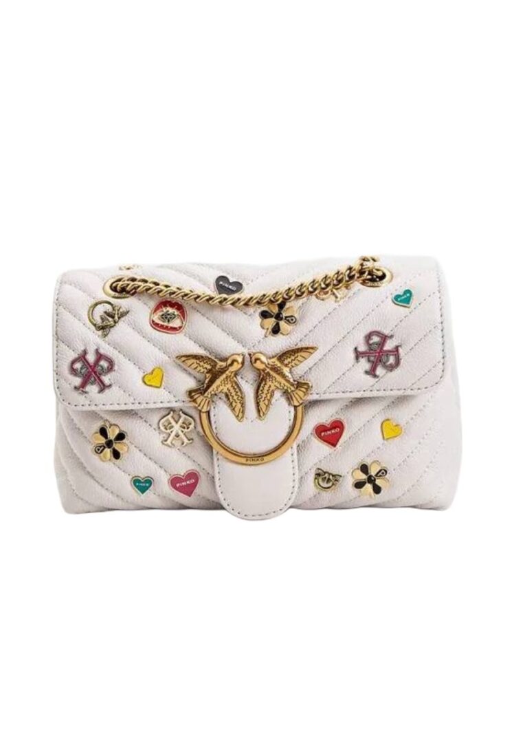 LADY LOVE BAG PUFF PINS – white