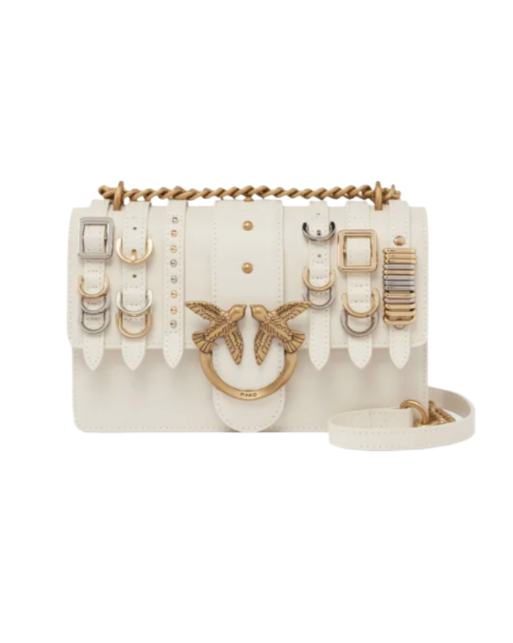 CLASSIC LOVE BAG WITH CARABINER CLAPS - white