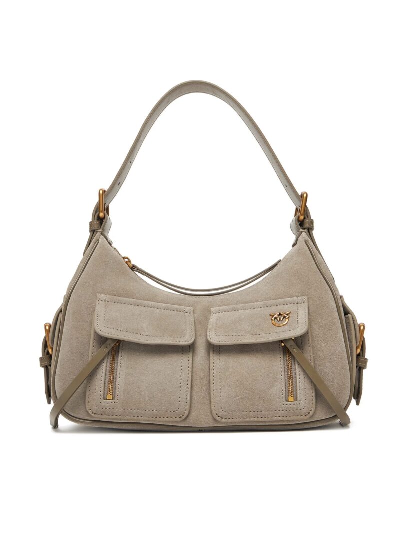 CARGO BAG IN RECYCLED TECHNICAL FABRIC SUEDE - beige