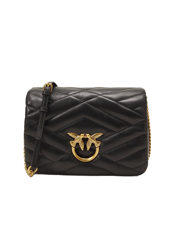 LOVE CLICK PUFF GRAPHIC QUILTED - black