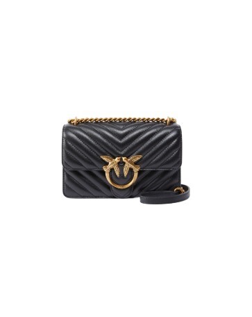 MINI LOVE BAG ONE CHEVRON - black/antique gold