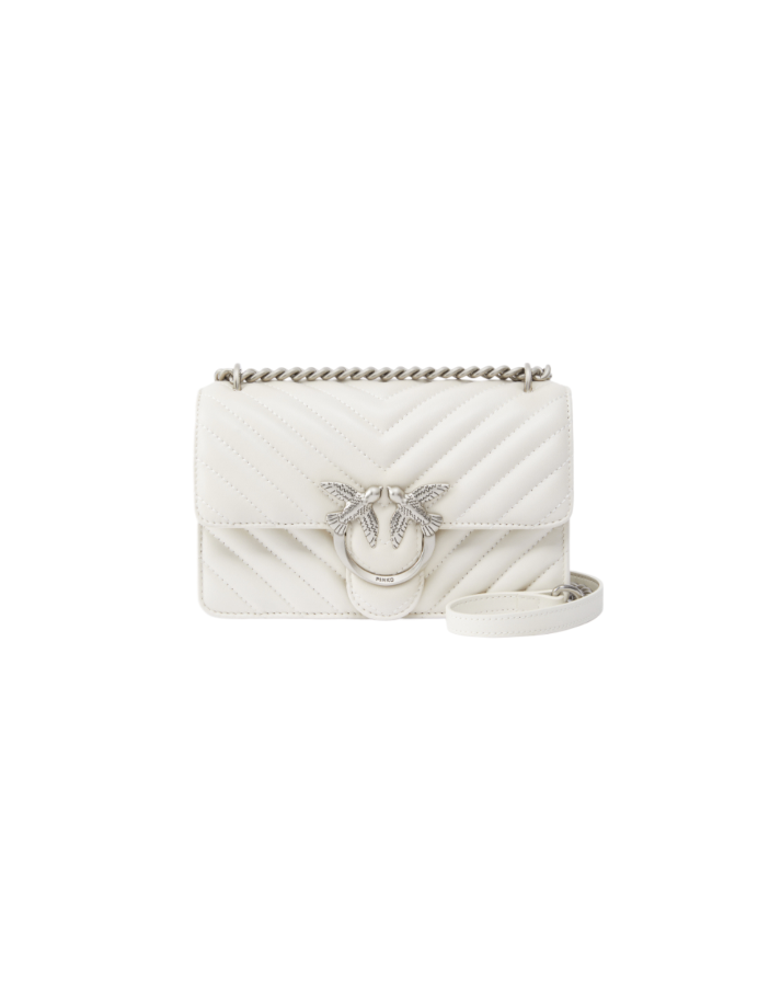 MINI LOVE BAG ONE CHEVRON - white/silver