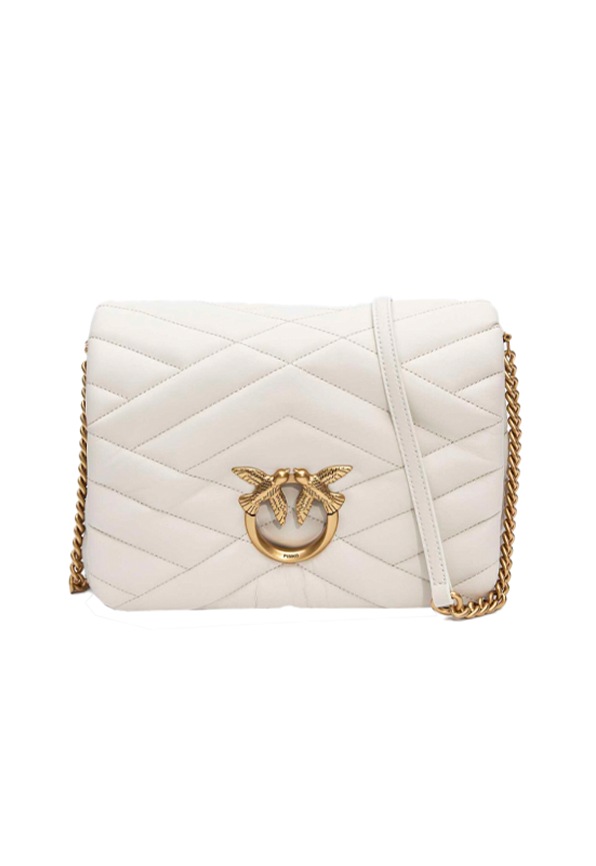 LOVE CLICK PUFF GRAPHIC QUILTED - white