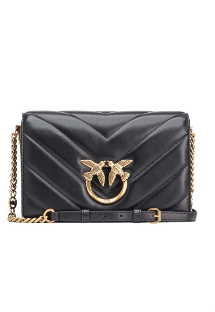 CLASSIC LOVE BAG CLICK BIG CHEVRON – black
