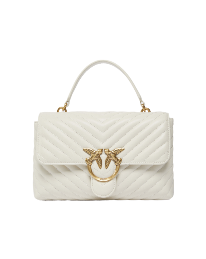 LADY LOVE BAG PUFF CHEVRON - white-gold